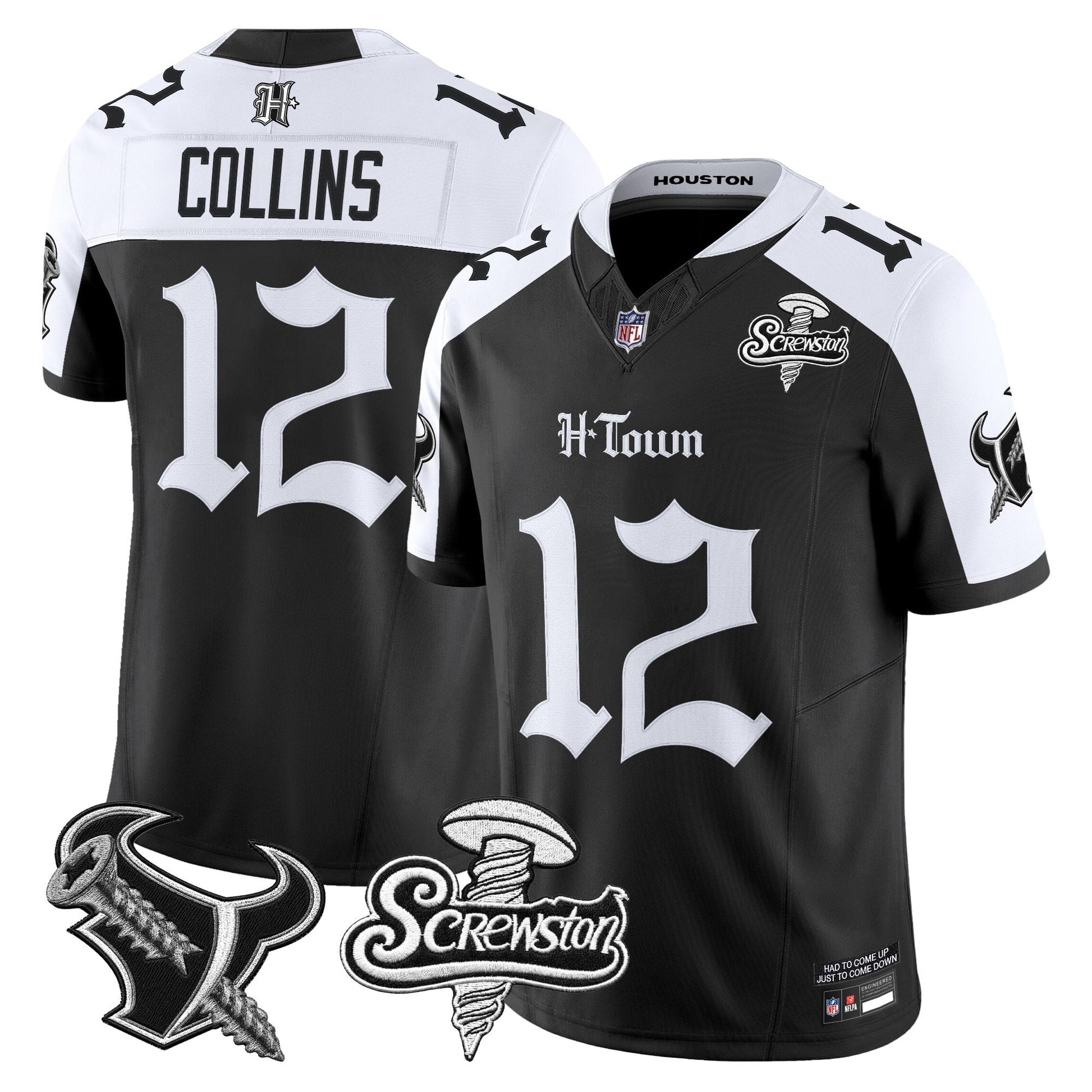 Houston Texans DJ Screw Vapor Limited Jersey - Gothic Edition - All Stitched