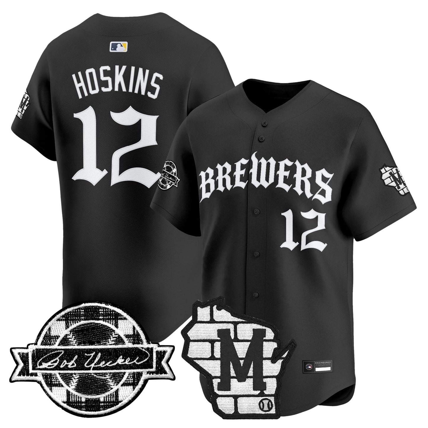 Milwaukee Brewers 'Old English Edition' Vapor Premier Limited Jersey - All Stitched
