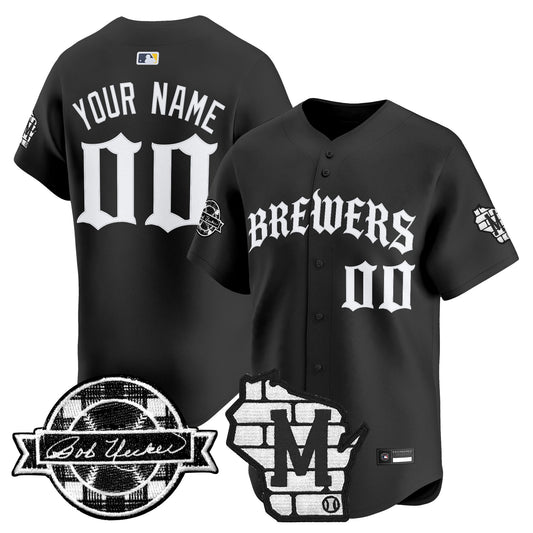 Milwaukee Brewers 'Old English Edition' Vapor Premier Limited Custom Jersey - All Stitched