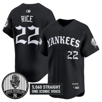 New York Yankees 'Old English Edition' Vapor Premier Limited Jersey - John Sterling Patch - All Stitched