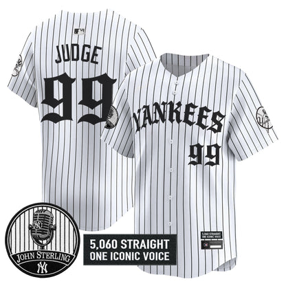 New York Yankees 'Old English Edition' Vapor Premier Limited Jersey - John Sterling Patch - All Stitched