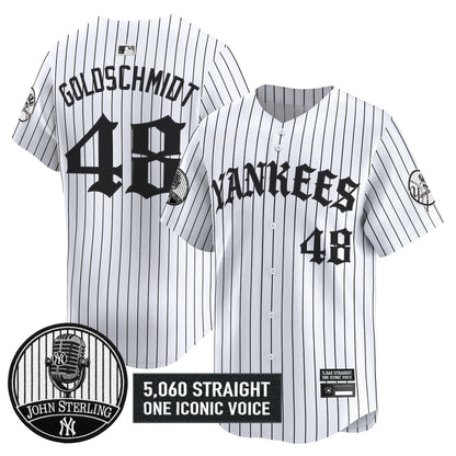 New York Yankees 'Old English Edition' Vapor Premier Limited Jersey - John Sterling Patch - All Stitched