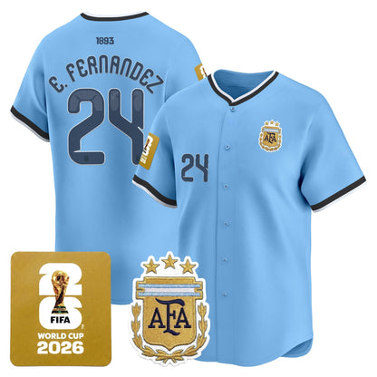  Argentina 2026 Vapor Baseball Jersey - All Stitched