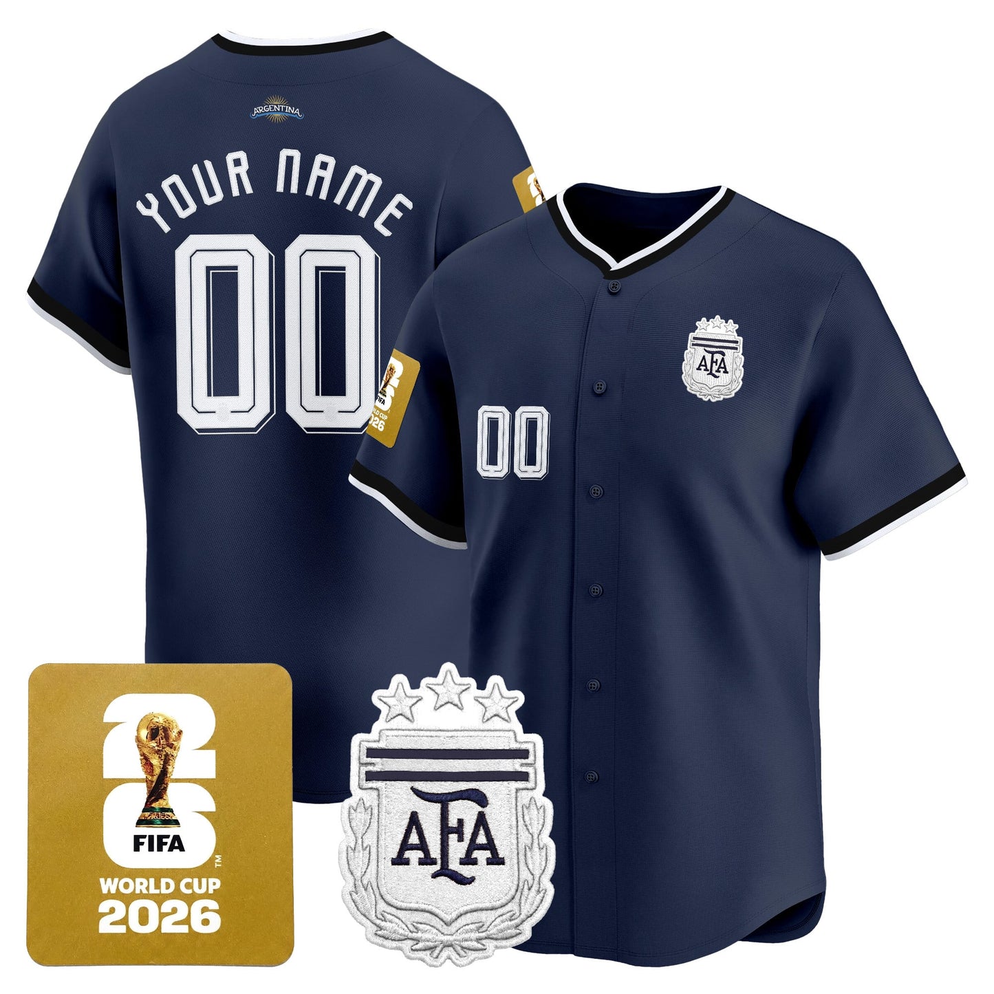 Argentina 2026 Vapor Custom Baseball Jersey - All Stitched