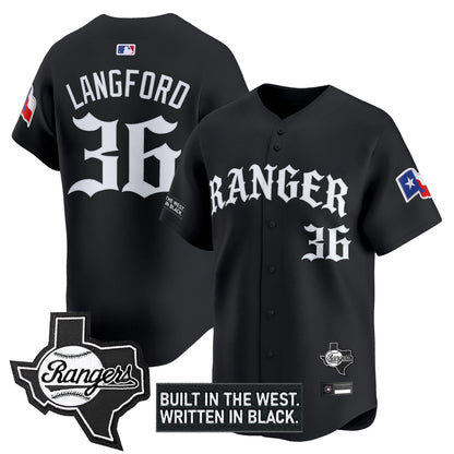  Texas Rangers 'Old English Edition' Vapor Premier Limited Jersey - All Stitched
