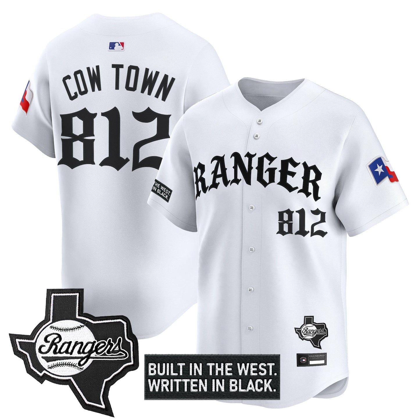  Texas Rangers 'Old English Edition' Vapor Premier Limited Jersey - All Stitched