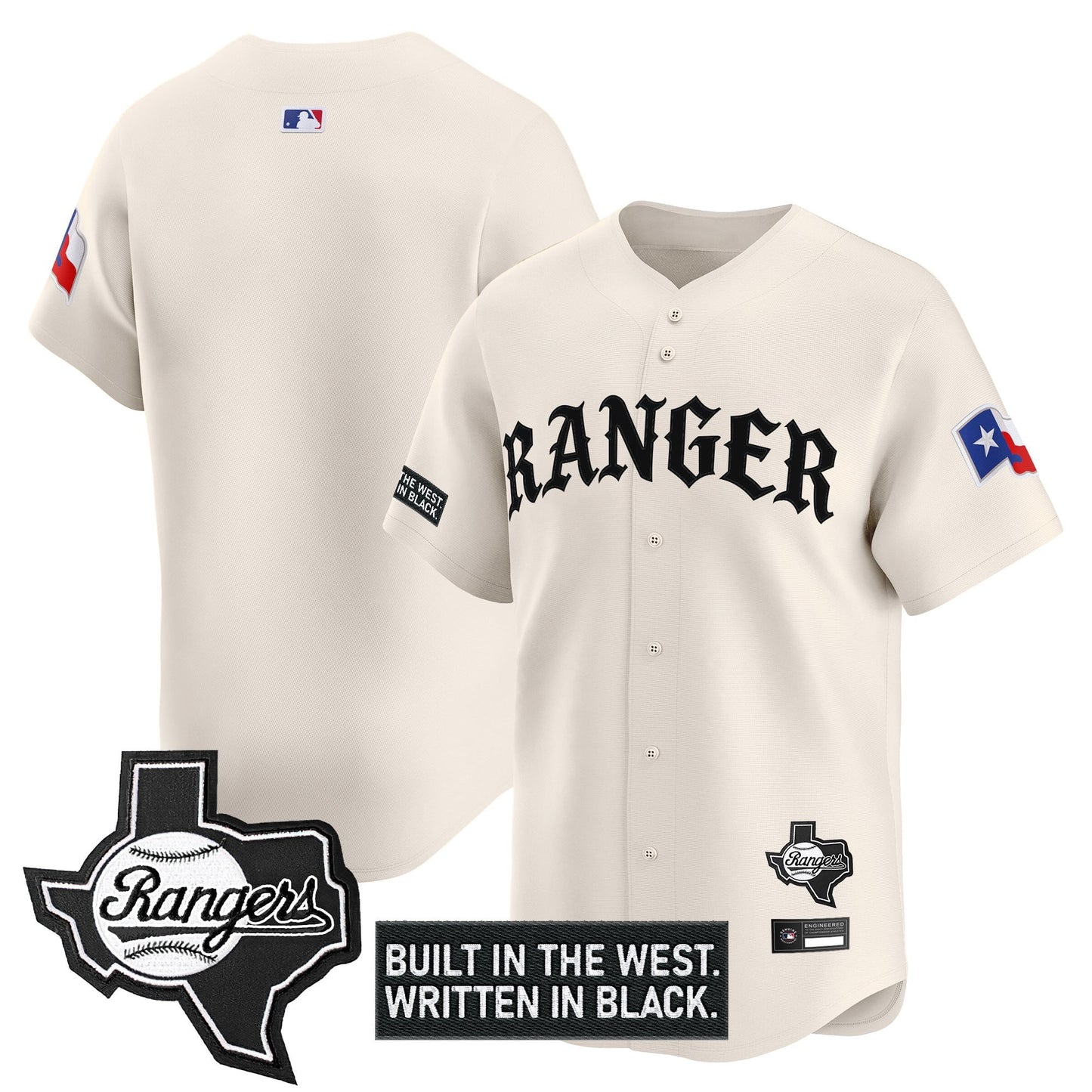  Texas Rangers 'Old English Edition' Vapor Premier Limited Jersey - All Stitched