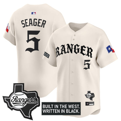  Texas Rangers 'Old English Edition' Vapor Premier Limited Jersey - All Stitched