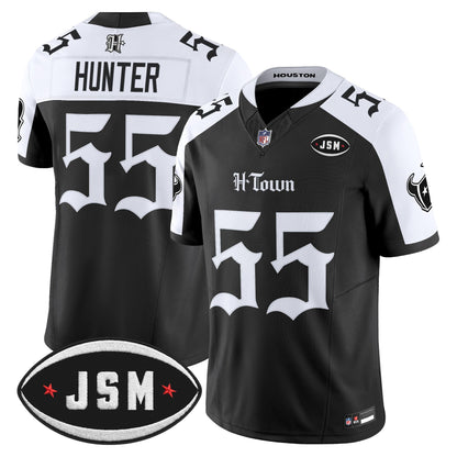  Houston Texans Janice McNair Memorial Patch Vapor Limited Jersey - Gothic Edition - All Stitched