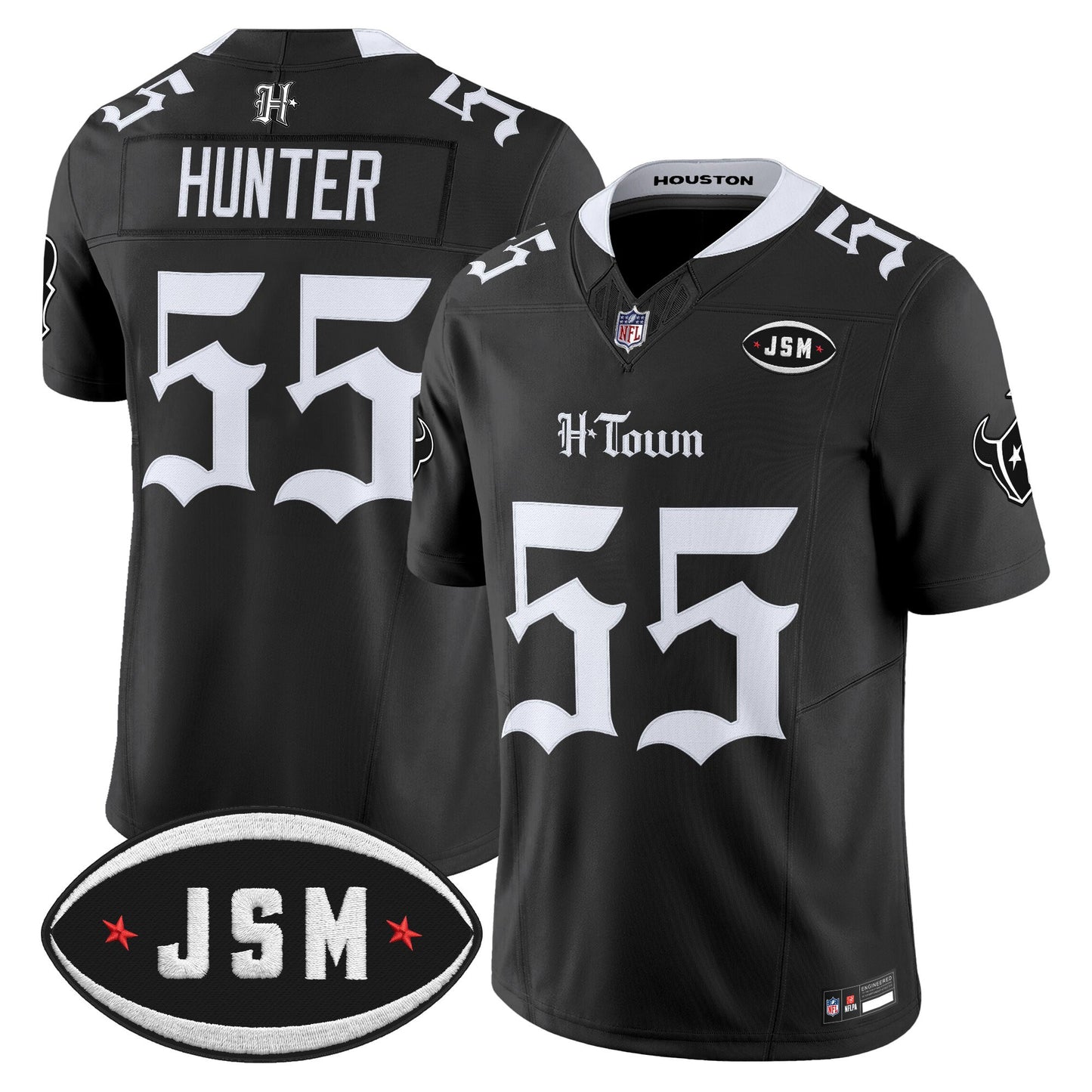  Houston Texans Janice McNair Memorial Patch Vapor Limited Jersey - Gothic Edition - All Stitched