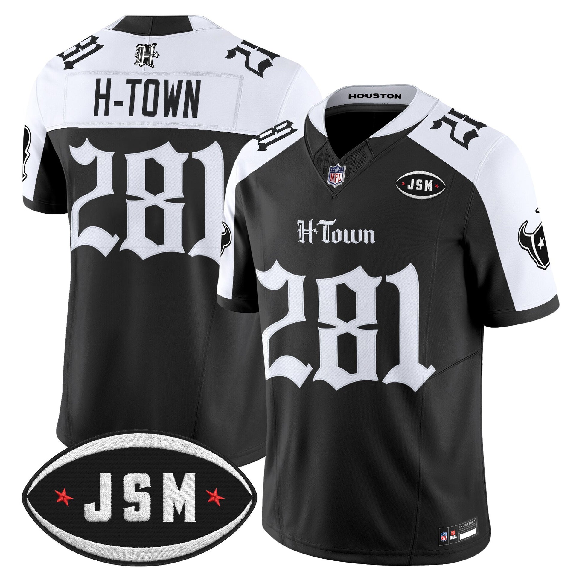  Houston Texans Janice McNair Memorial Patch Vapor Limited Jersey - Gothic Edition - All Stitched