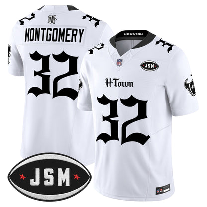  Houston Texans Janice McNair Memorial Patch Vapor Limited Jersey - Gothic Edition - All Stitched