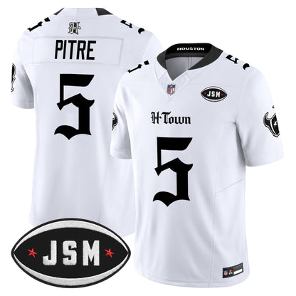  Houston Texans Janice McNair Memorial Patch Vapor Limited Jersey - Gothic Edition - All Stitched