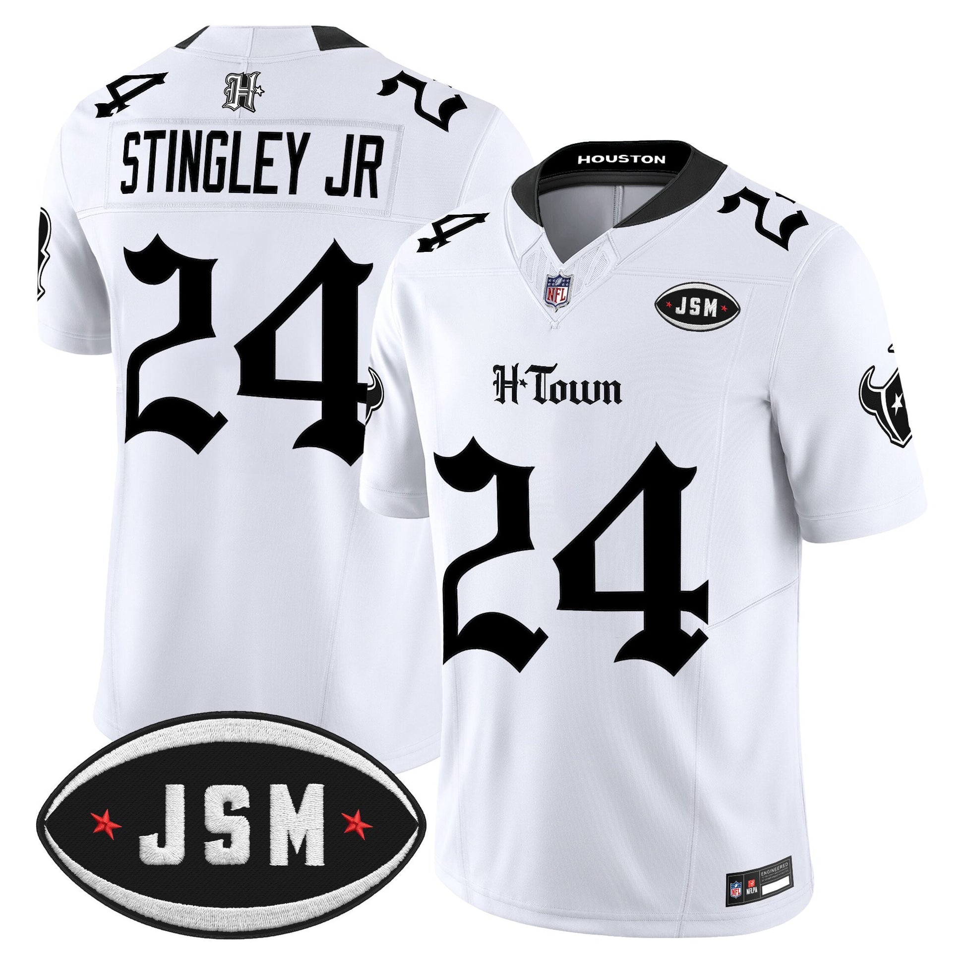  Houston Texans Janice McNair Memorial Patch Vapor Limited Jersey - Gothic Edition - All Stitched