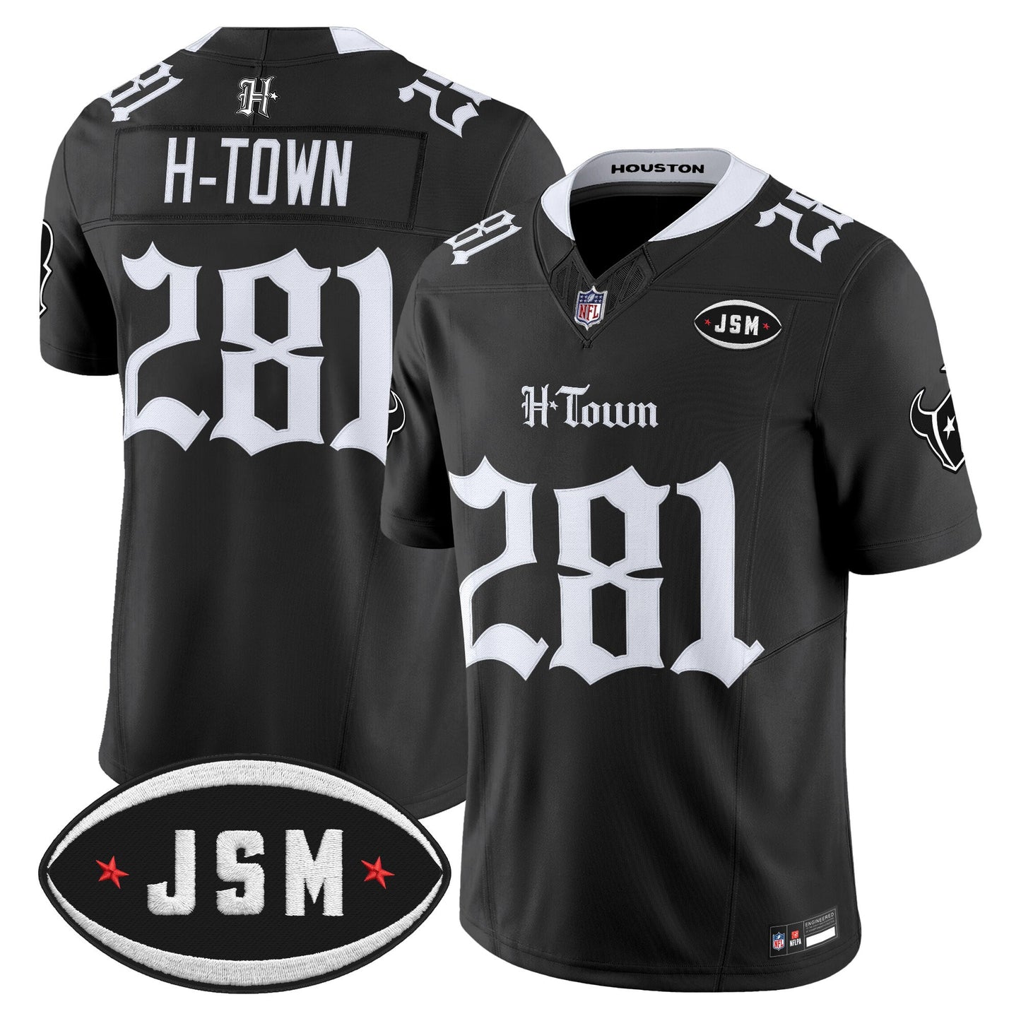  Houston Texans Janice McNair Memorial Patch Vapor Limited Jersey - Gothic Edition - All Stitched