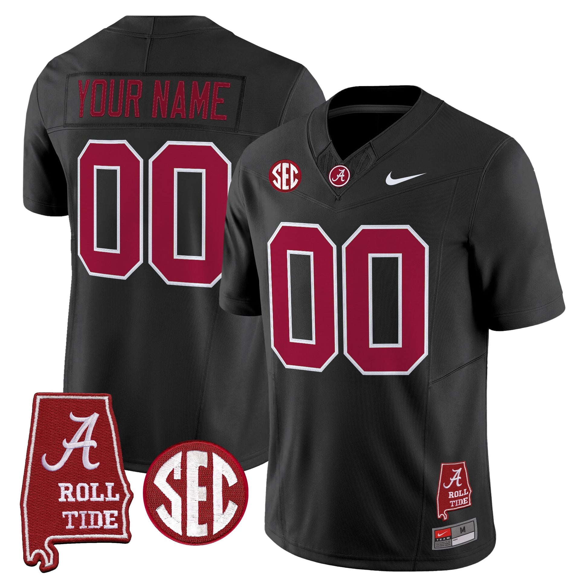 Alabama Crimson Tide 2026 Vapor Limited Custom Jersey - Alabama Map - All Stitched
