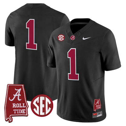 Alabama Crimson Tide 2026 Vapor Limited Jersey - Alabama Map - All Stitched