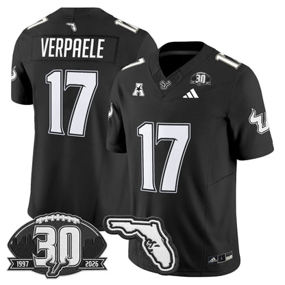 Men's South Florida Bulls 30th Anniversary Patch Vapor Limited Jersey - All Stitched