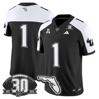 Men's South Florida Bulls 30th Anniversary Patch Vapor Limited Jersey - All Stitched