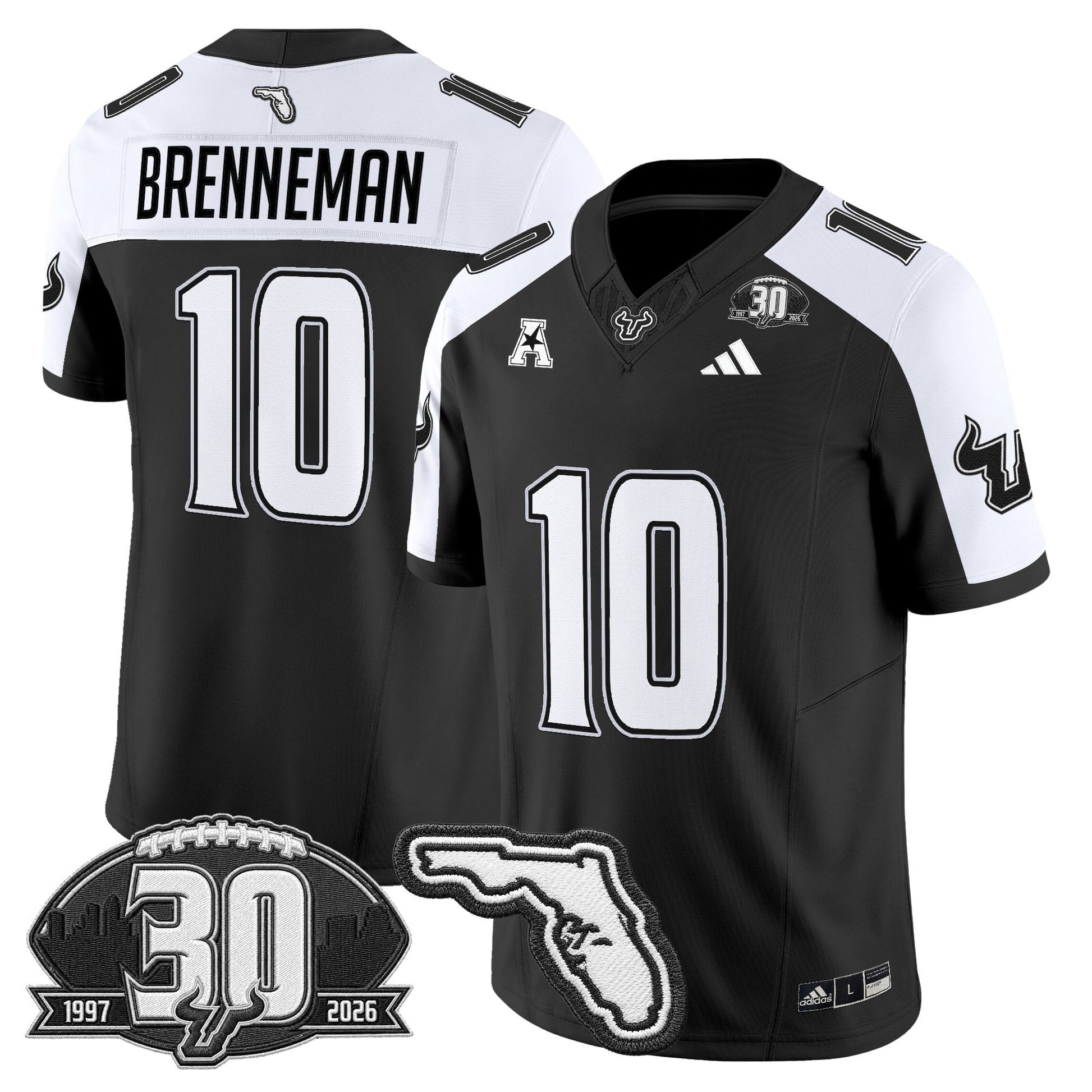 Men's South Florida Bulls 30th Anniversary Patch Vapor Limited Jersey - All Stitched