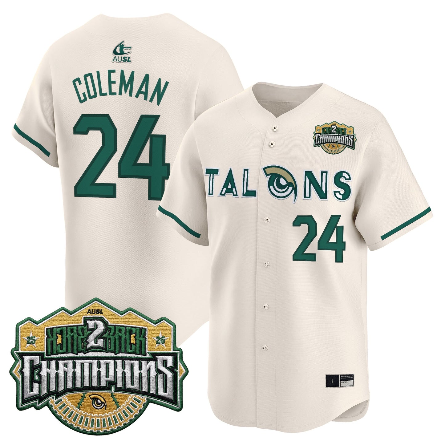 Utah Talons 2026 Back-To-Back Athletes Unlimited Softball League (AUSL) Champions Vapor Premier Limited Jersey - Stitched