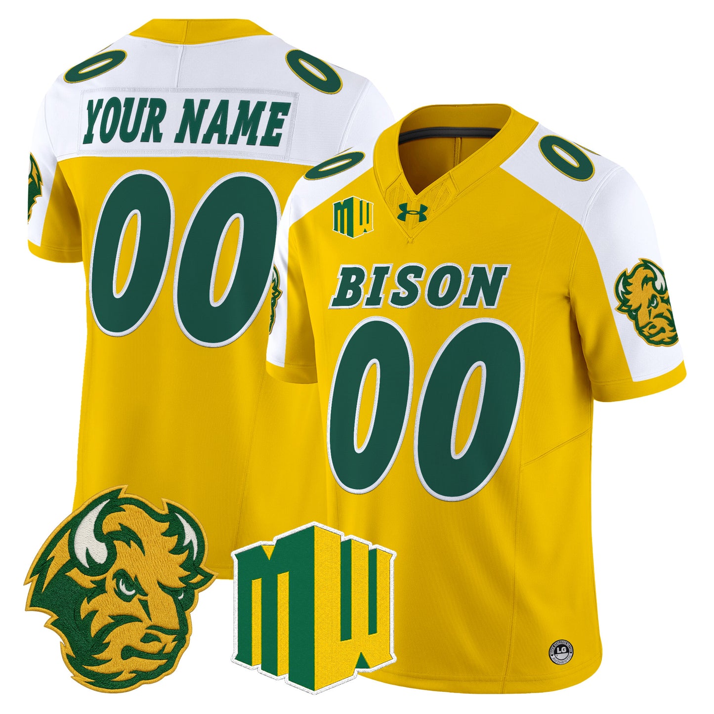 North Dakota State Bison 2026 Vapor Limited Custom Jersey - Stitched