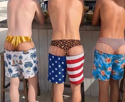 Funny Illusion Beach Short - Printed