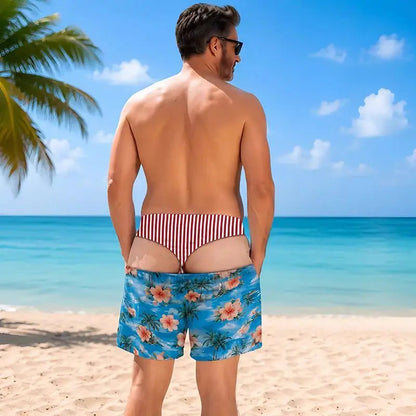 Funny Illusion Beach Short - Printed