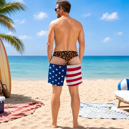 Funny Illusion Beach Short - Printed