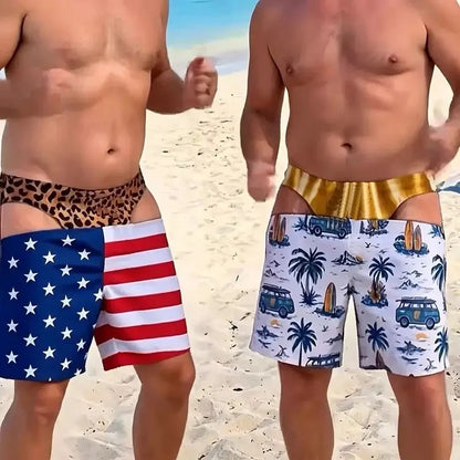 Funny Illusion Beach Short - Printed