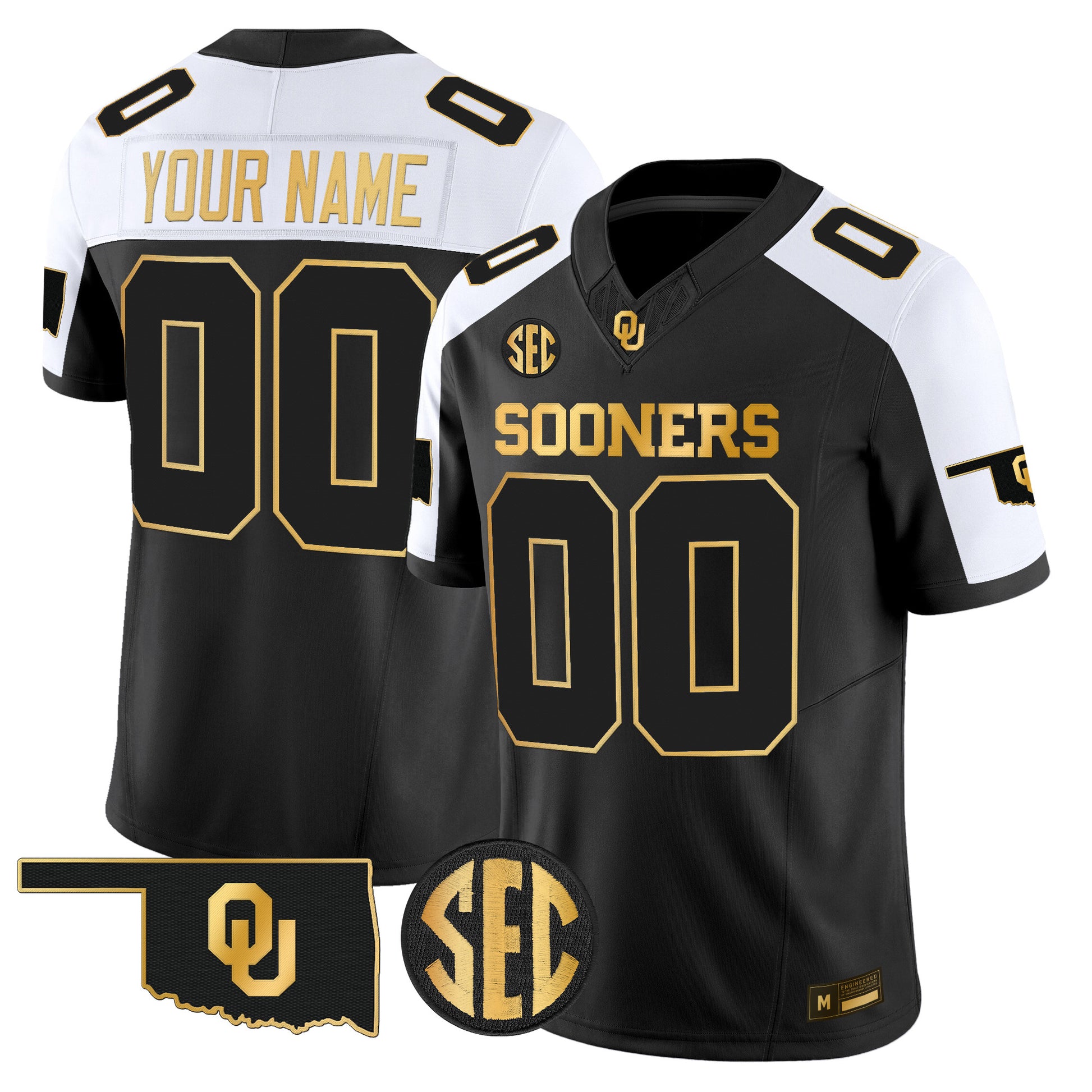 Oklahoma Sooners 2026 Gold Vapor Limited Custom Jersey - Stitched
