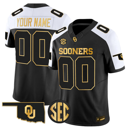 Oklahoma Sooners 2026 Gold Vapor Limited Custom Jersey - Stitched