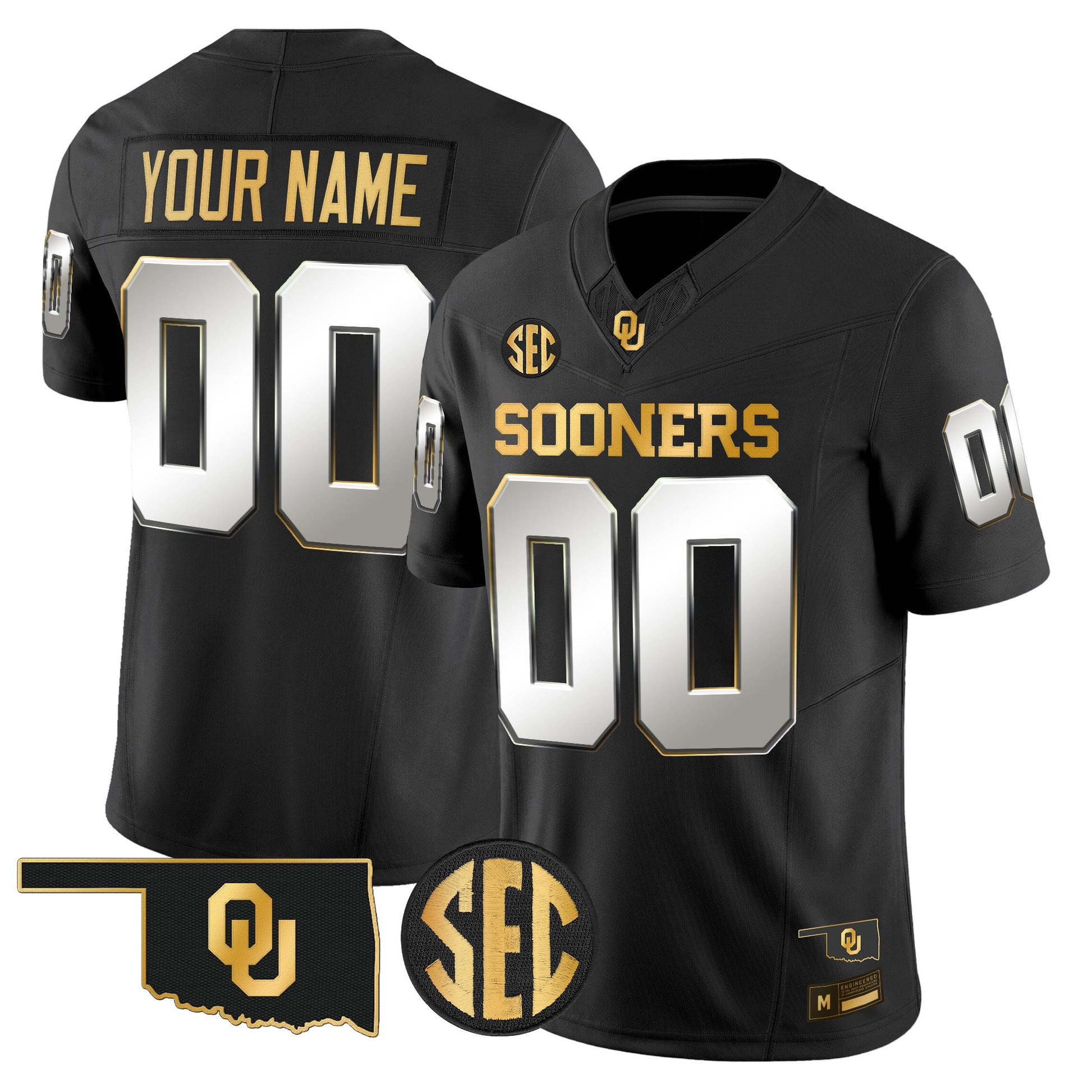 Oklahoma Sooners 2026 Gold Vapor Limited Custom Jersey - Stitched