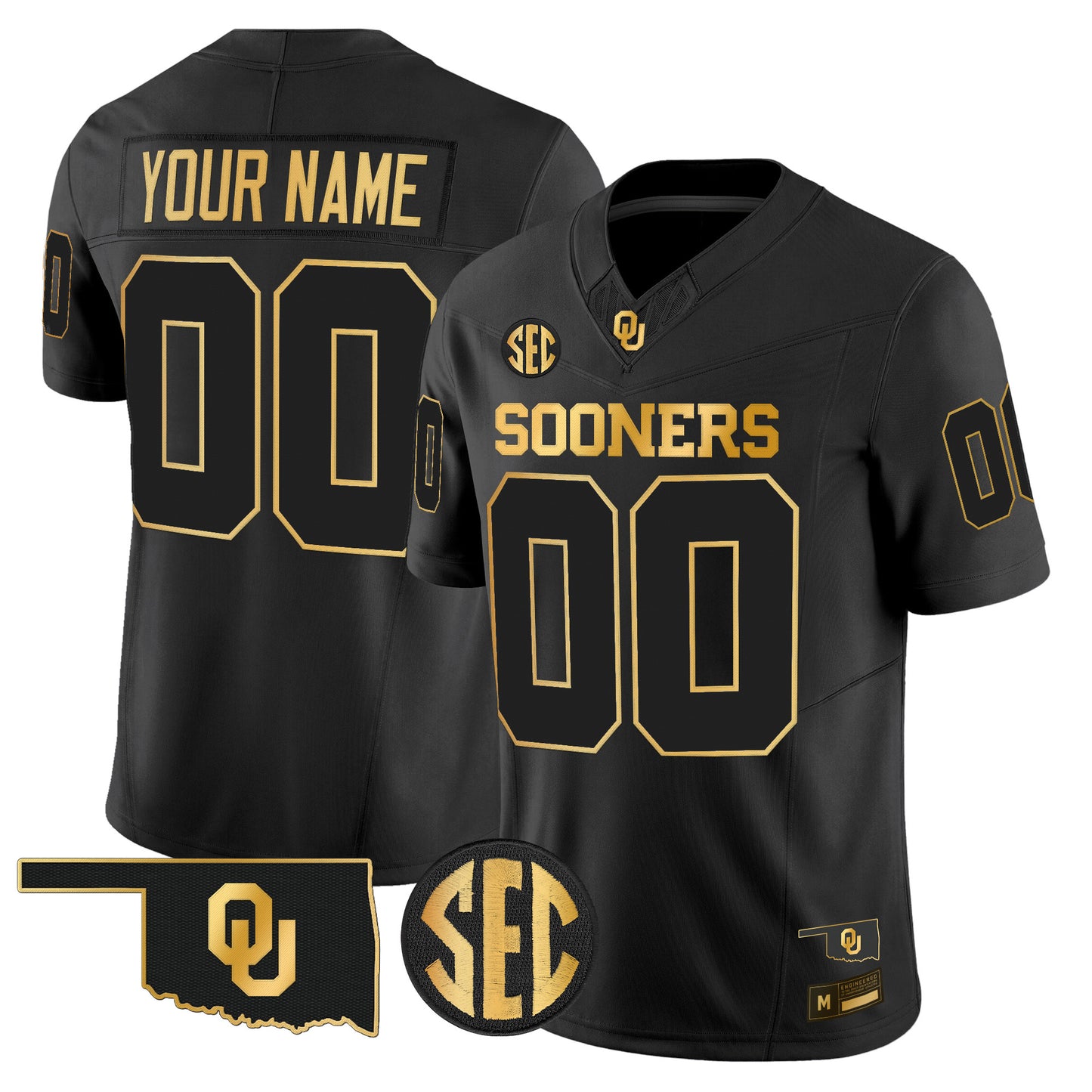 Oklahoma Sooners 2026 Gold Vapor Limited Custom Jersey - Stitched