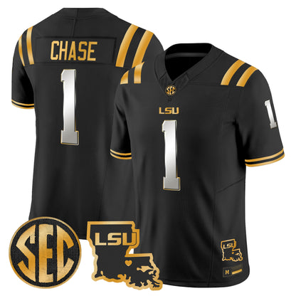 LSU Tigers 2026 Louisiana Patch Gold Vapor Limited Jersey - Stitched