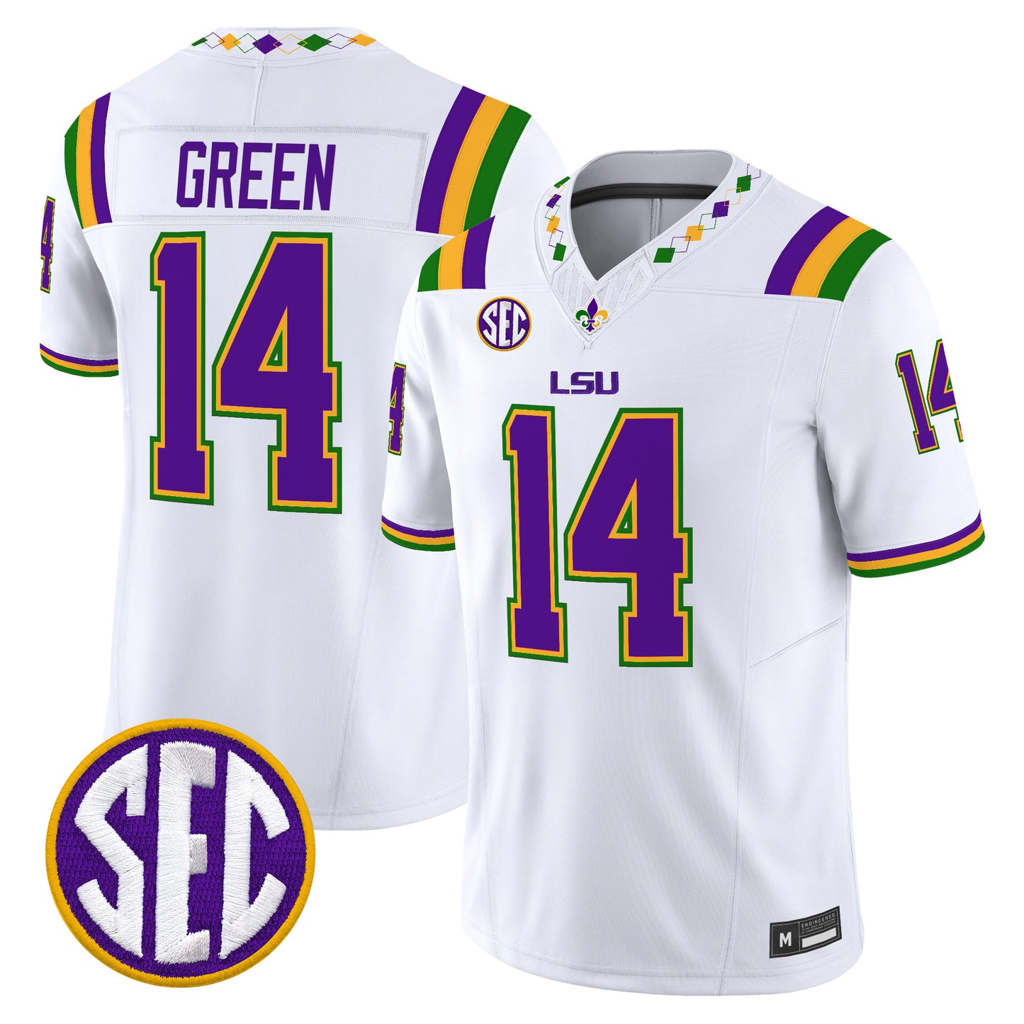  LSU Tigers 2026 "Mardi Gras Edition'' Vapor Limited Jersey - Stitched