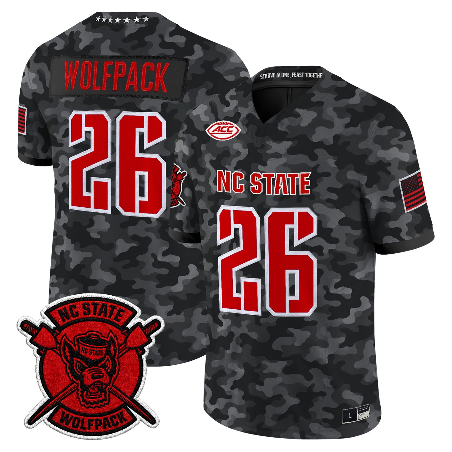 NC State Wolfpack 2026 'Honor and Support' Vapor Limited Jersey - All Stitched