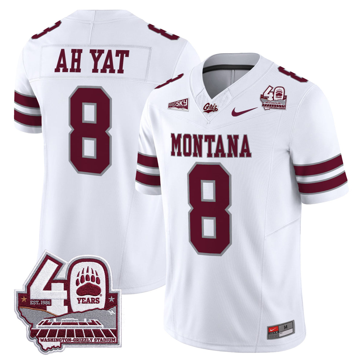  Montana Grizzlies 2026 Vapor Limited Jersey - 40th Anniversary Patch -  Stitched
