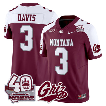  Montana Grizzlies 2026 Vapor Limited Jersey - 40th Anniversary Patch -  Stitched