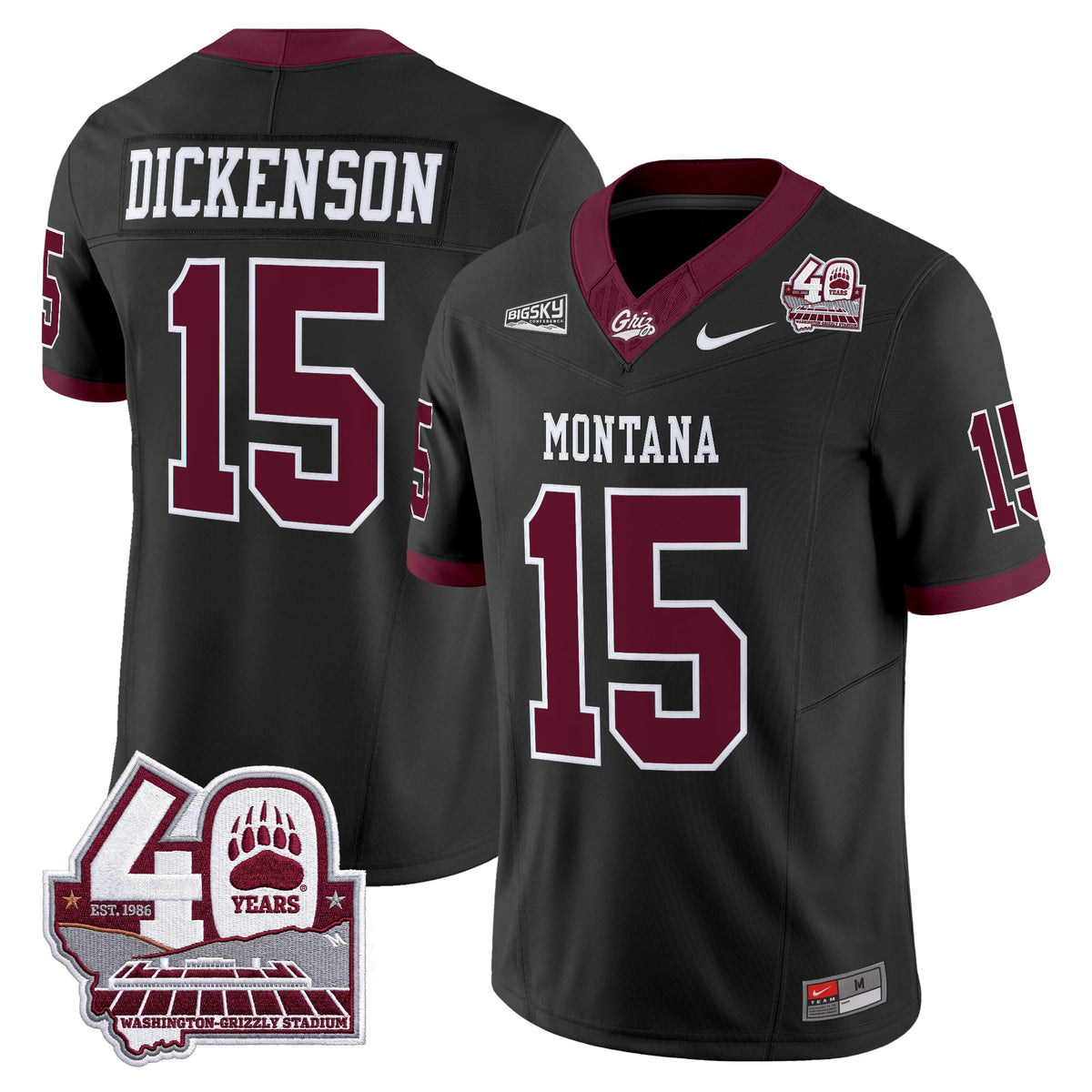  Montana Grizzlies 2026 Vapor Limited Jersey - 40th Anniversary Patch -  Stitched
