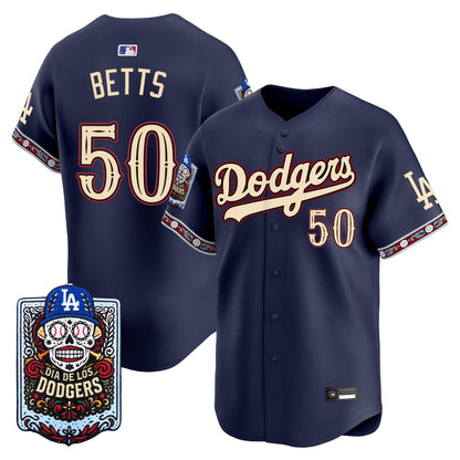 Los Angeles Dodgers Día de los Muertos Vapor Premier Limited Jersey - Stitched