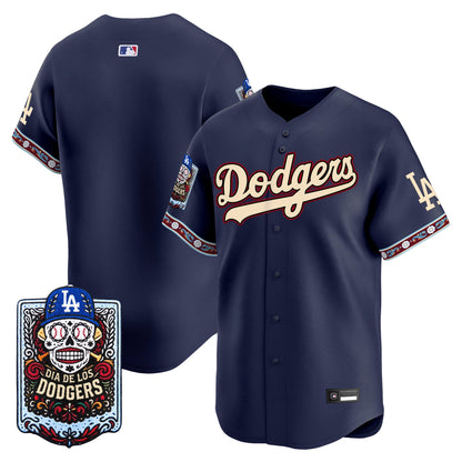 Los Angeles Dodgers Día de los Muertos Vapor Premier Limited Jersey - Stitched