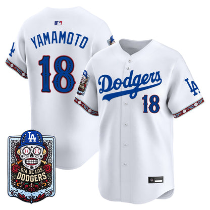 Los Angeles Dodgers Día de los Muertos Vapor Premier Limited Jersey - Stitched