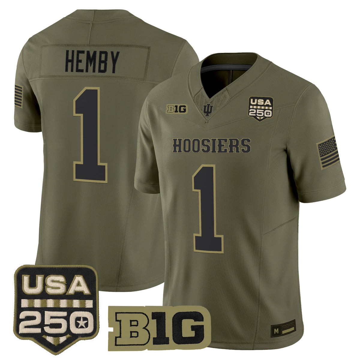  Indiana Hoosiers 2026 Salute to Service Vapor Limited Jersey - Stitched