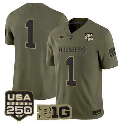 Indiana Hoosiers 2026 Salute to Service Vapor Limited Jersey - Stitched