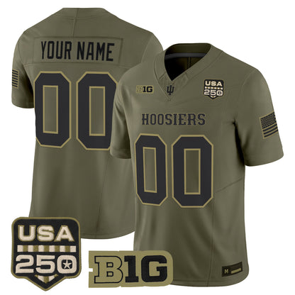 Indiana Hoosiers 2026 Salute to Service Vapor Limited Custom Jersey - Stitched