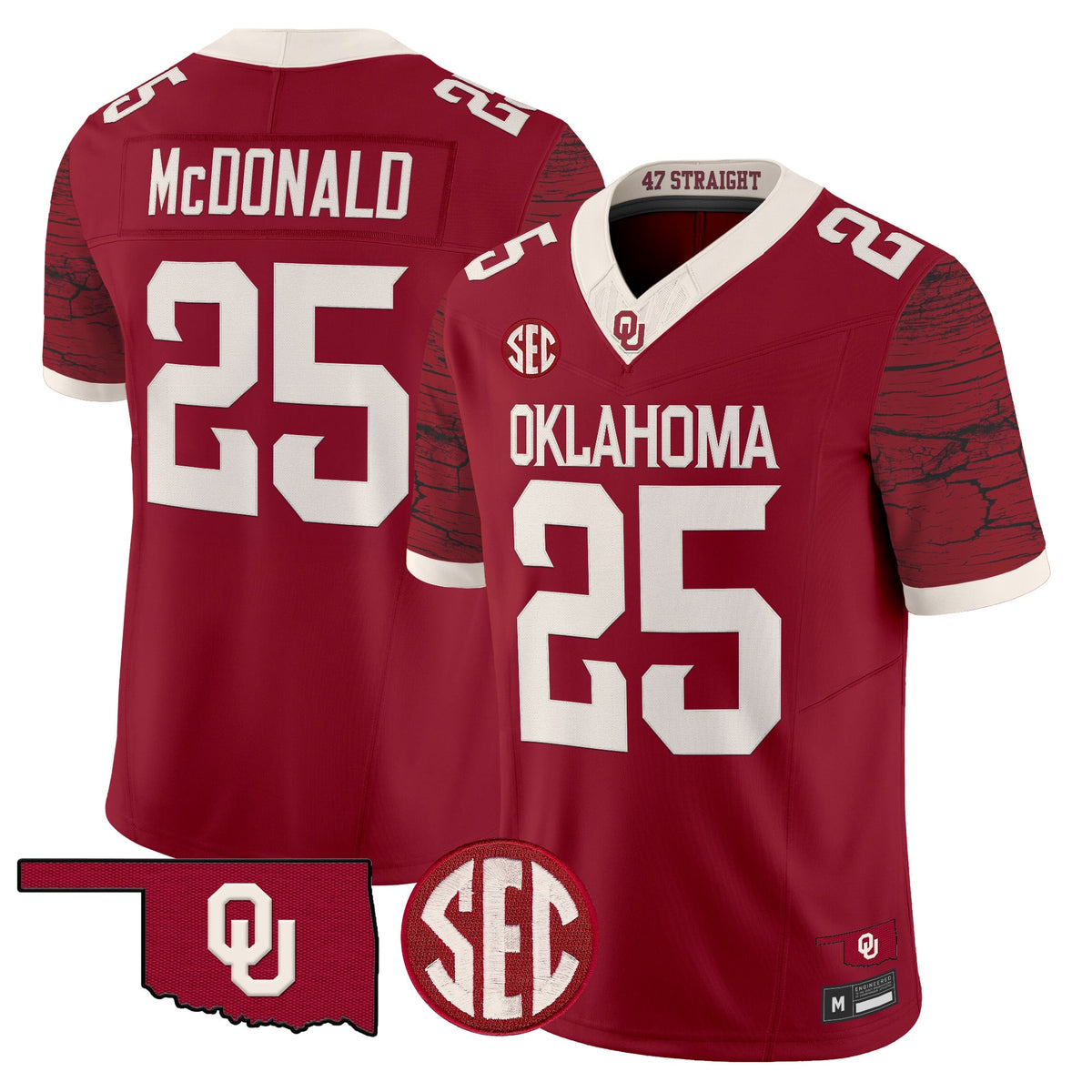  Oklahoma Sooners Rough Rider Vapor Limited Jersey -Stitched