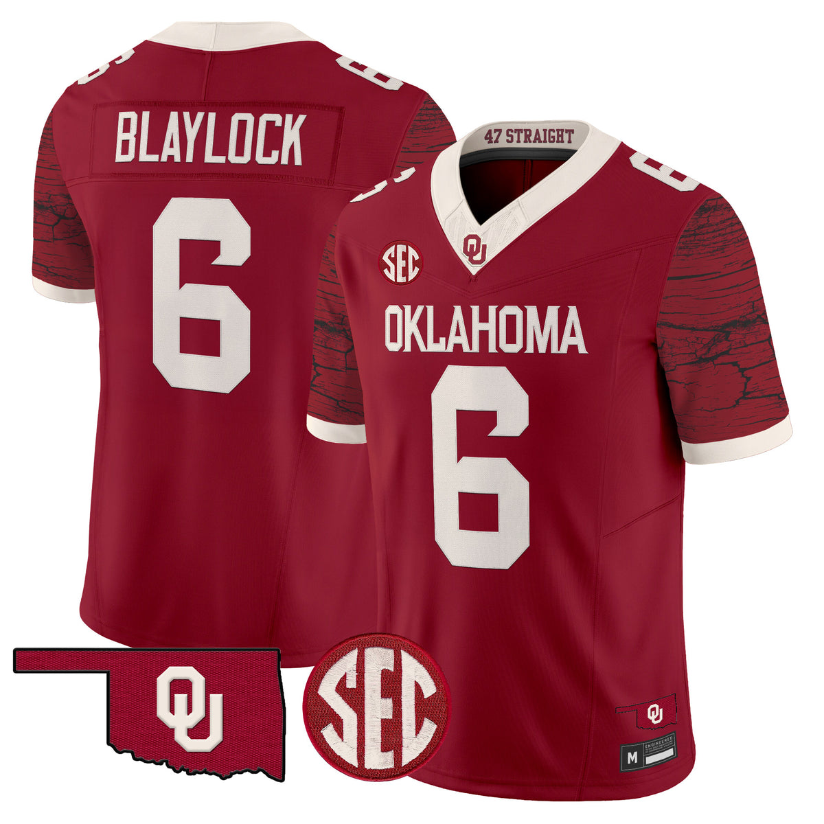  Oklahoma Sooners Rough Rider Vapor Limited Jersey -Stitched