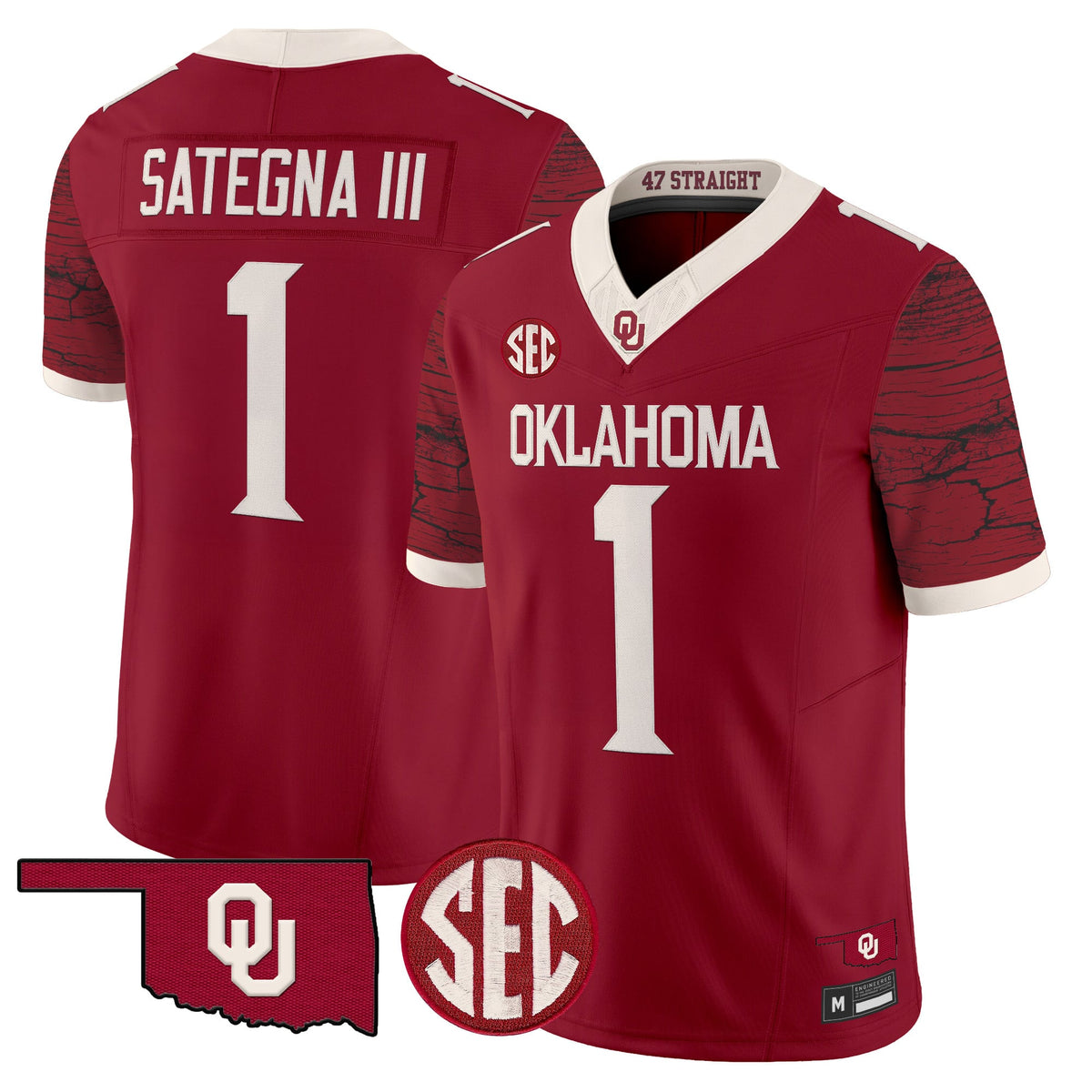  Oklahoma Sooners Rough Rider Vapor Limited Jersey -Stitched
