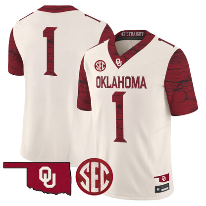  Oklahoma Sooners Rough Rider Vapor Limited Jersey -Stitched
